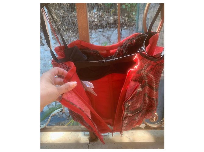 Bustiê de python vermelho Dolce & Gabbana - vista 7