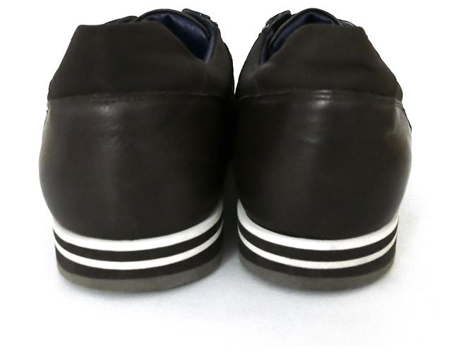 Sneakers Zilli in pelle e nylon marroni - vista 5