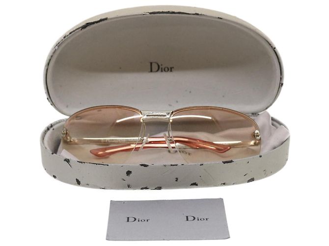 Christian Dior Gafas de sol Plata Rosa Auth am2513sol - vista 9