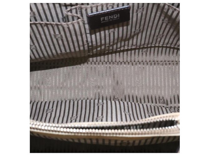 FENDI Borsa a Mano in Pelle 2way Borsa a tracolla grigia Auth am2118g Marrone - vista 11