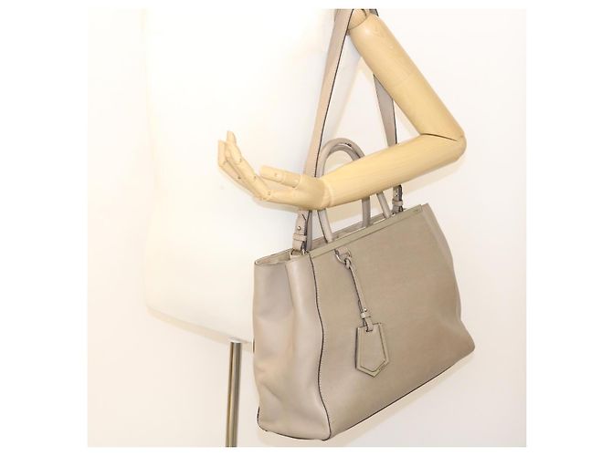 FENDI Borsa a Mano in Pelle 2way Borsa a tracolla grigia Auth am2118g Marrone - vista 25
