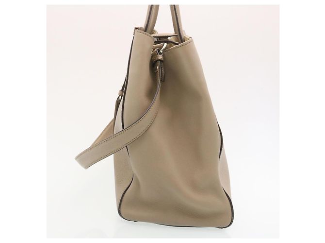 FENDI Borsa a Mano in Pelle 2way Borsa a tracolla grigia Auth am2118g Marrone - vista 3