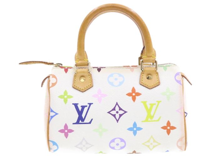 LOUIS VUITTON Monogramm Mehrfarbige Mini Speedy Handtasche Weiß M.92645 Auth bin224G - Ansicht 2