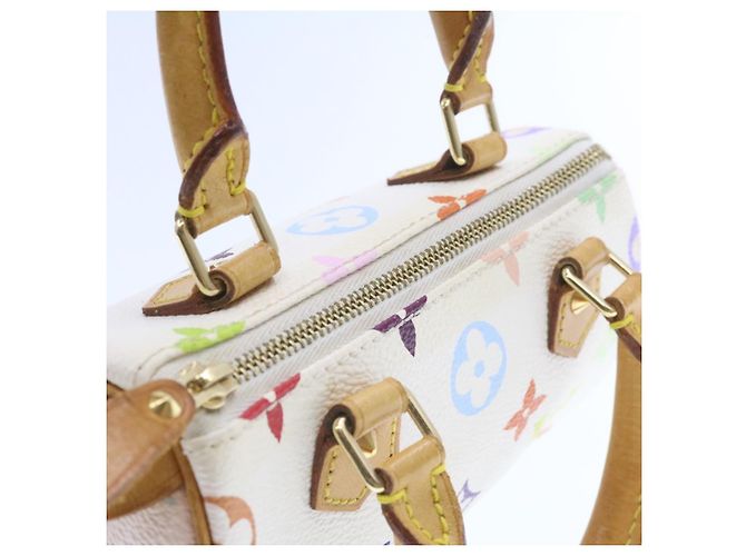 LOUIS VUITTON Monogramm Mehrfarbige Mini Speedy Handtasche Weiß M.92645 Auth bin224G - Ansicht 6