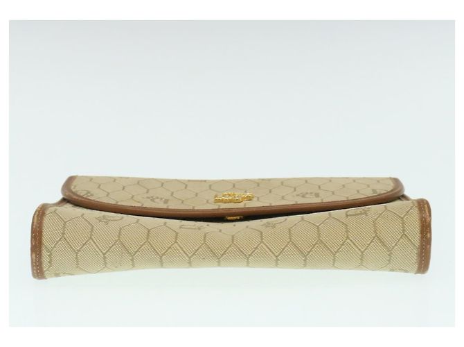 Christian Dior Borsa a tracolla con catena a nido d'ape Tela Beige Auth am2250g - vista 5