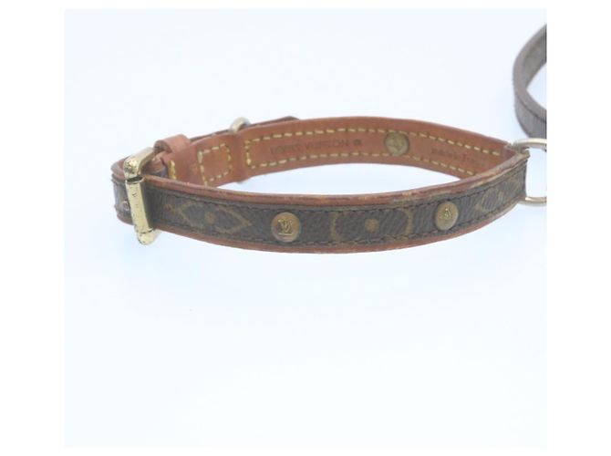 LOUIS VUITTON Monogram Leash Baxter Collier Baxter Dog Leash LV Auth am2166g Monogramme - vue 3