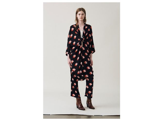 Ganni Harley Crepe Kimono Kleid Mehrfarben - Ansicht 7
