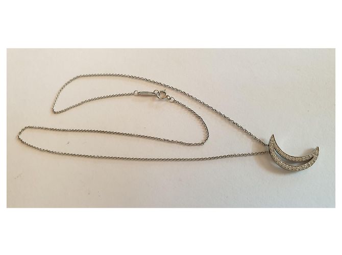 Tiffany & Co lua de platina pt950 e diamantes Prata - vista 3