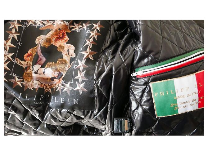 Giacca in pelle a strati con scheletro in rilievo Philipp Plein - vista 7