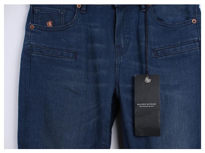 Jeans skinny Maison Scotch La Voyage Amsterdam Blauw Azul Azul marino Azul oscuro - vista 2