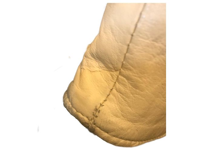 Autre Marque Off-White Leather Jacket Eggshell - view 3