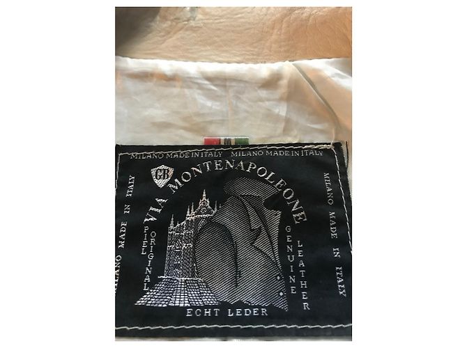 Autre Marque Off-White Leather Jacket Eggshell - view 5