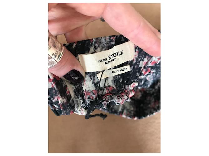 Isabel Marant Etoile falda estampada asimétrica Negro Roja Multicolor - vista 3