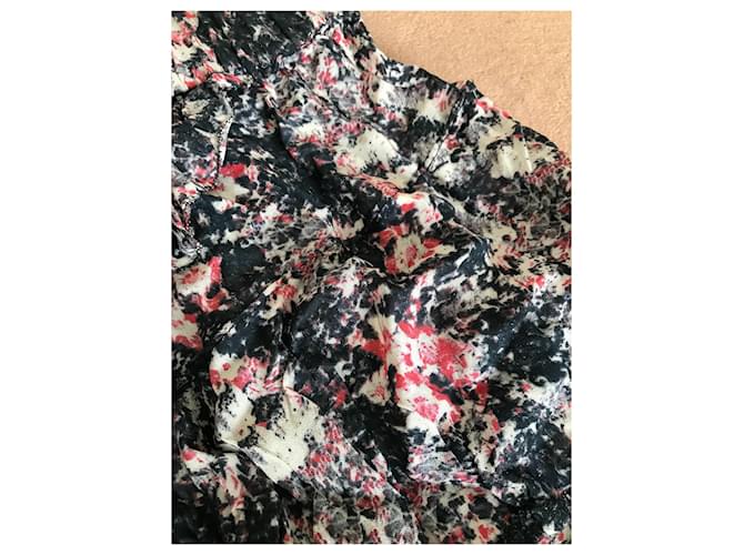 Isabel Marant Etoile falda estampada asimétrica Negro Roja Multicolor - vista 5
