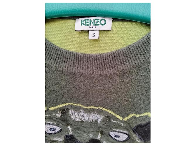 Kenzo Pullover nie getragen stylisch trendy Olivgrün - Ansicht 3