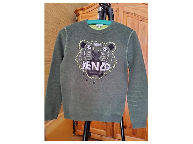 Kenzo Pullover nie getragen stylisch trendy Olivgrün - Ansicht 5