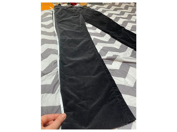 Pantalones Louis Vuitton de pana negra acampanados Negro - vista 11