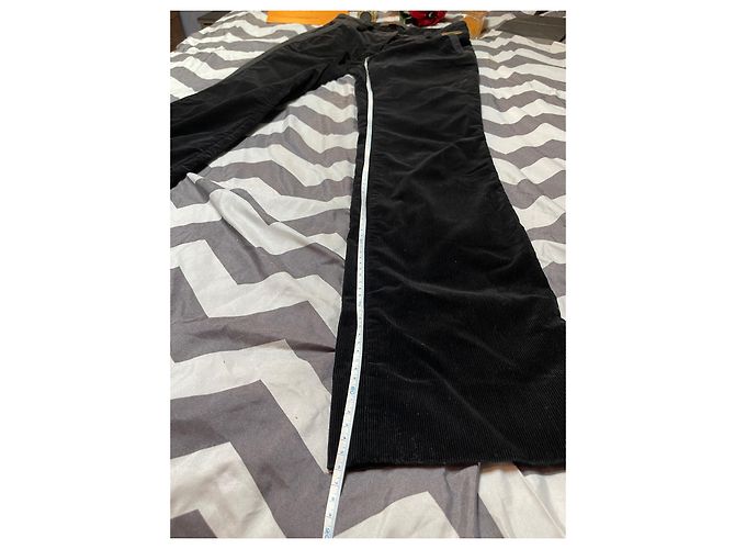 Pantalones Louis Vuitton de pana negra acampanados Negro - vista 14