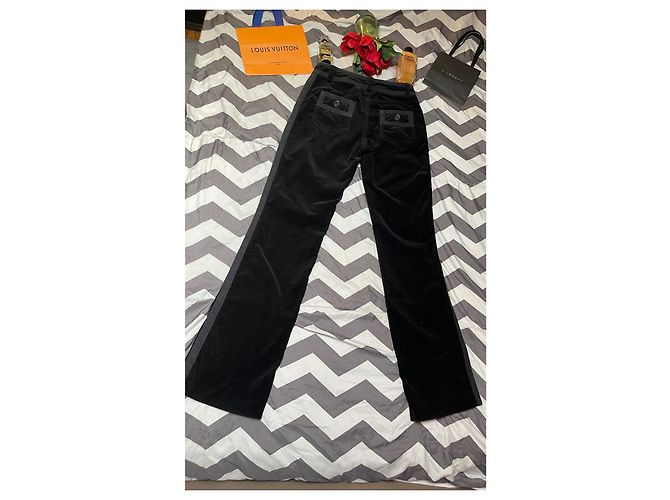 Pantalones Louis Vuitton de pana negra acampanados Negro - vista 17