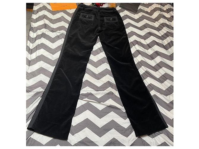 Pantalones Louis Vuitton de pana negra acampanados Negro - vista 18