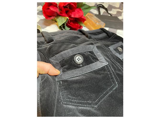 Pantalones Louis Vuitton de pana negra acampanados Negro - vista 19