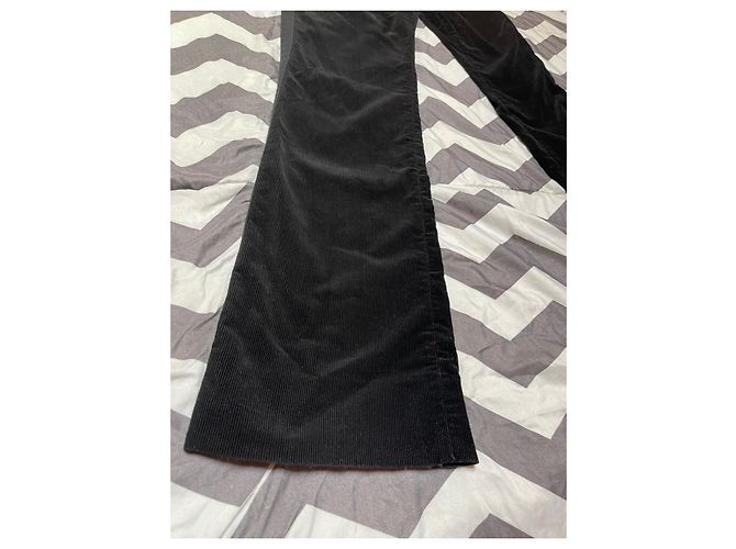 Pantalones Louis Vuitton de pana negra acampanados Negro - vista 2
