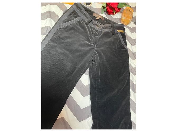 Pantalones Louis Vuitton de pana negra acampanados Negro - vista 4