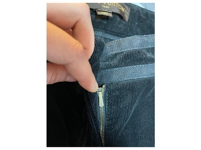 Pantalones Louis Vuitton de pana negra acampanados Negro - vista 7