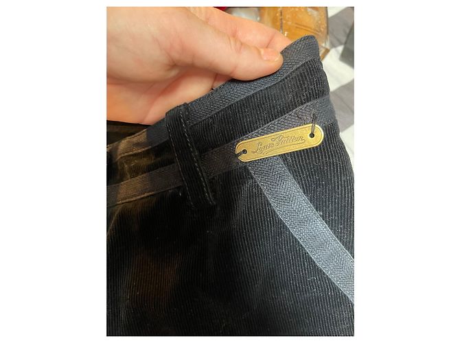 Pantalones Louis Vuitton de pana negra acampanados Negro - vista 9