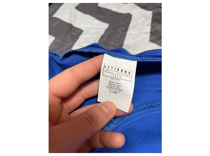 Abito Versace in seta blu reale stile camicia Blu scuro - vista 10