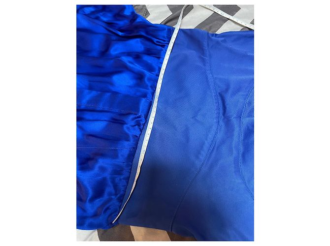 Abito Versace in seta blu reale stile camicia Blu scuro - vista 4