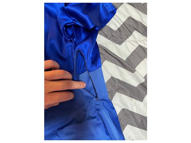 Abito Versace in seta blu reale stile camicia Blu scuro - vista 5