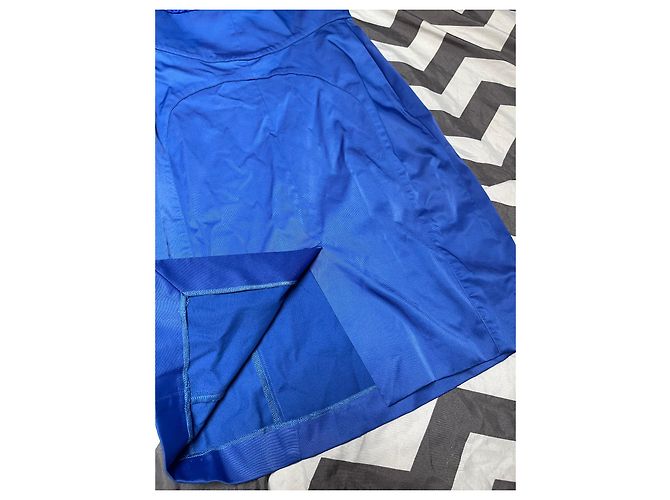 Abito Versace in seta blu reale stile camicia Blu scuro - vista 7