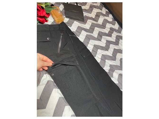 Calças Burberry de lã pretas corte reto Preto - vista 19