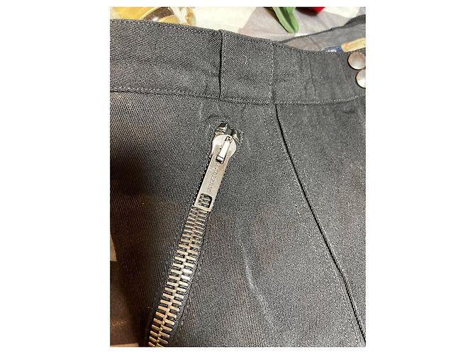 Calças Burberry de lã pretas corte reto Preto - vista 5