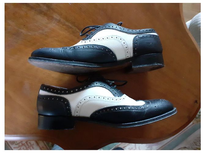 Church's Scarpe Stringate in Pelle Bianco Blu Navy - vista 2