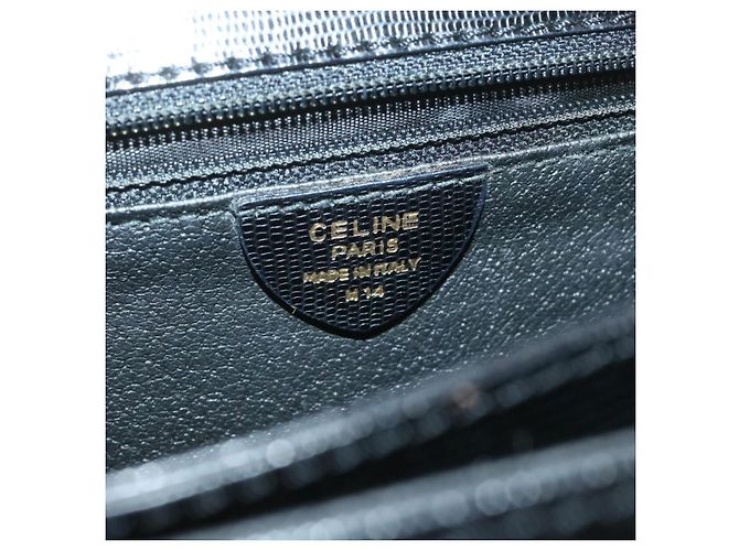 Céline CELINE Borsa a mano in pelle 2modo Black Auth sono376g Nero - vista 14