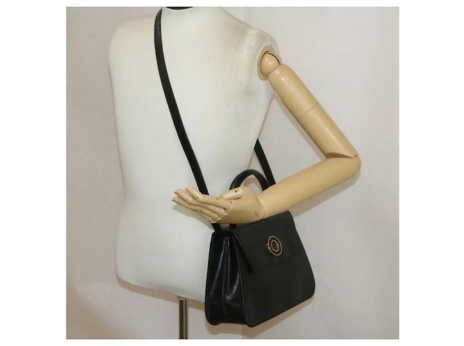 Céline CELINE Borsa a mano in pelle 2modo Black Auth sono376g Nero - vista 20