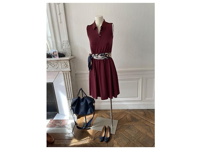 vestido skater Marc Jacobs 34 (XXS) burdeos sintético - vista 3