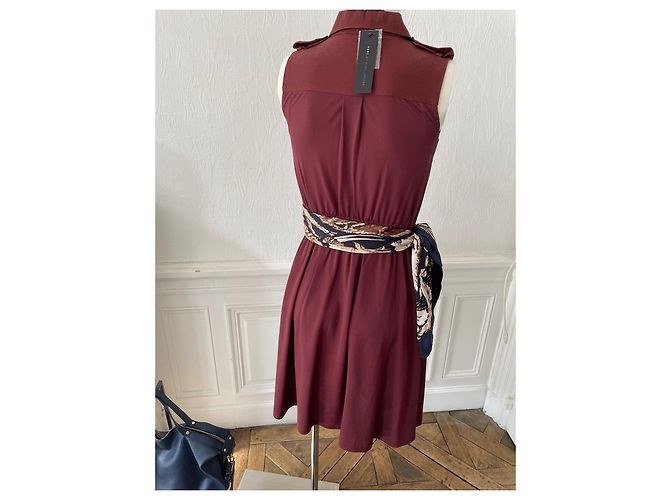 vestido skater Marc Jacobs 34 (XXS) burdeos sintético - vista 5