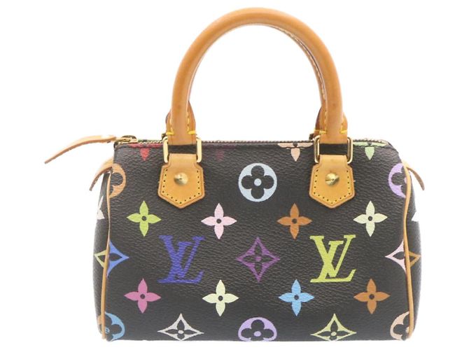 LOUIS VUITTON Monogramm Mehrfarbige Mini Speedy Handtasche Schwarz M.92644 Auth-Knn048 - Ansicht 13