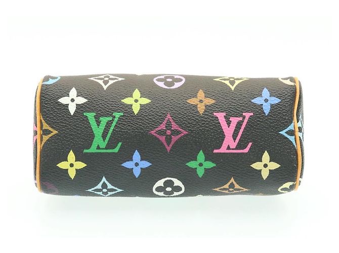 LOUIS VUITTON Monogramm Mehrfarbige Mini Speedy Handtasche Schwarz M.92644 Auth-Knn048 - Ansicht 14