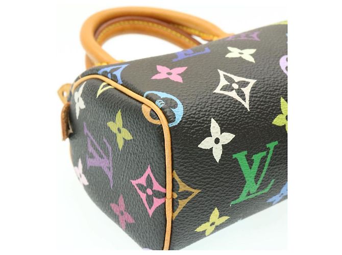 LOUIS VUITTON Monogramm Mehrfarbige Mini Speedy Handtasche Schwarz M.92644 Auth-Knn048 - Ansicht 16