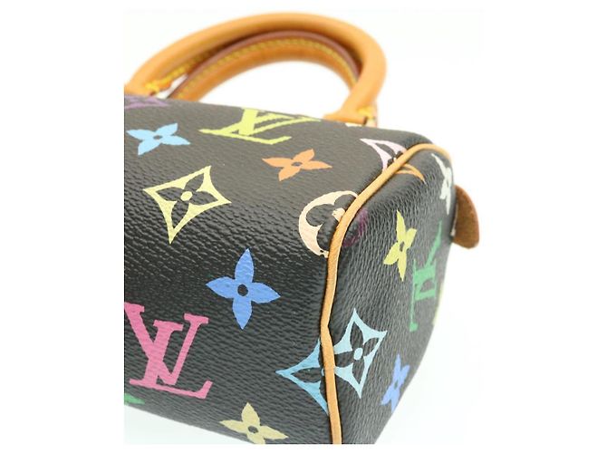 LOUIS VUITTON Monogramm Mehrfarbige Mini Speedy Handtasche Schwarz M.92644 Auth-Knn048 - Ansicht 17
