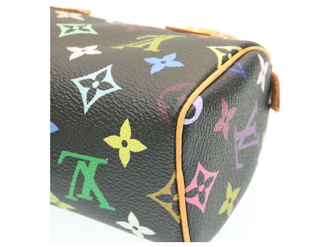 LOUIS VUITTON Monogramm Mehrfarbige Mini Speedy Handtasche Schwarz M.92644 Auth-Knn048 - Ansicht 18