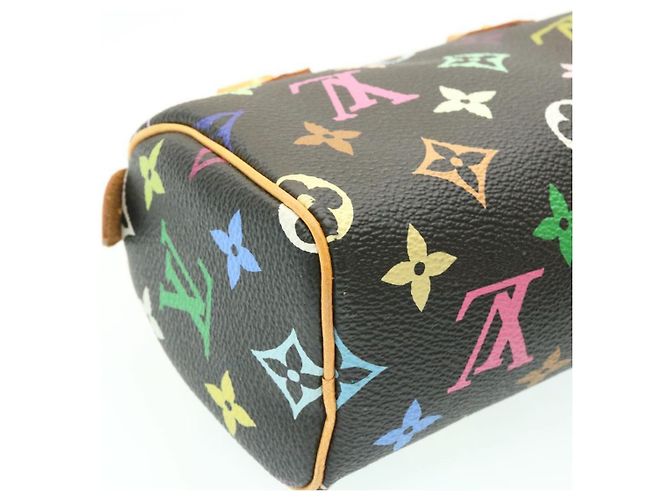 LOUIS VUITTON Monogramm Mehrfarbige Mini Speedy Handtasche Schwarz M.92644 Auth-Knn048 - Ansicht 19