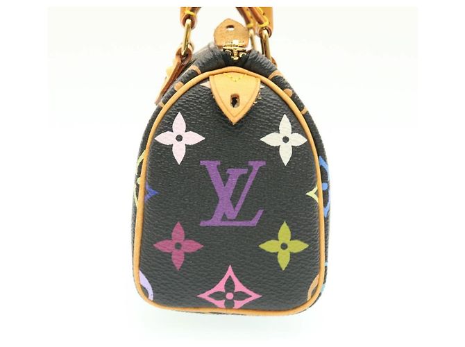 LOUIS VUITTON Monogramm Mehrfarbige Mini Speedy Handtasche Schwarz M.92644 Auth-Knn048 - Ansicht 4