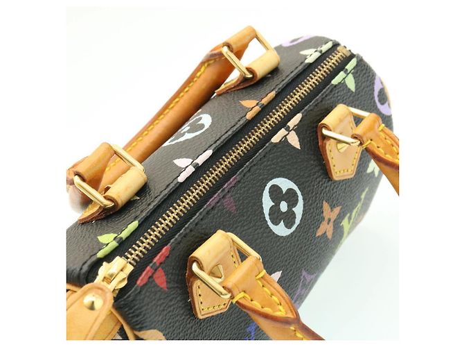 LOUIS VUITTON Monogramm Mehrfarbige Mini Speedy Handtasche Schwarz M.92644 Auth-Knn048 - Ansicht 5
