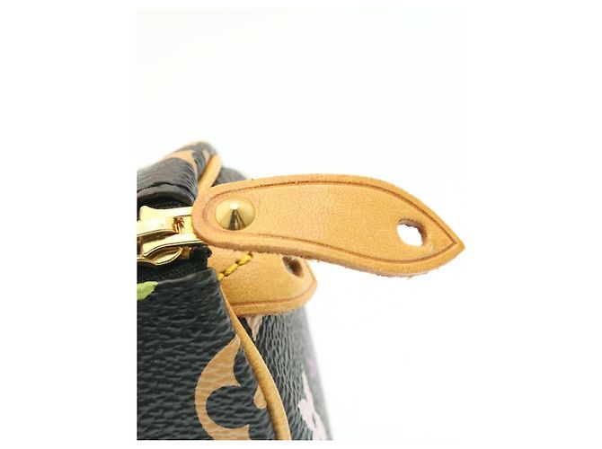 LOUIS VUITTON Monogramm Mehrfarbige Mini Speedy Handtasche Schwarz M.92644 Auth-Knn048 - Ansicht 6