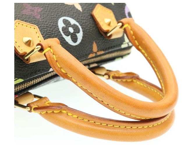 LOUIS VUITTON Monogramm Mehrfarbige Mini Speedy Handtasche Schwarz M.92644 Auth-Knn048 - Ansicht 7
